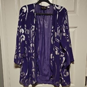 Bob Mackie Purple and Silver Kimono
